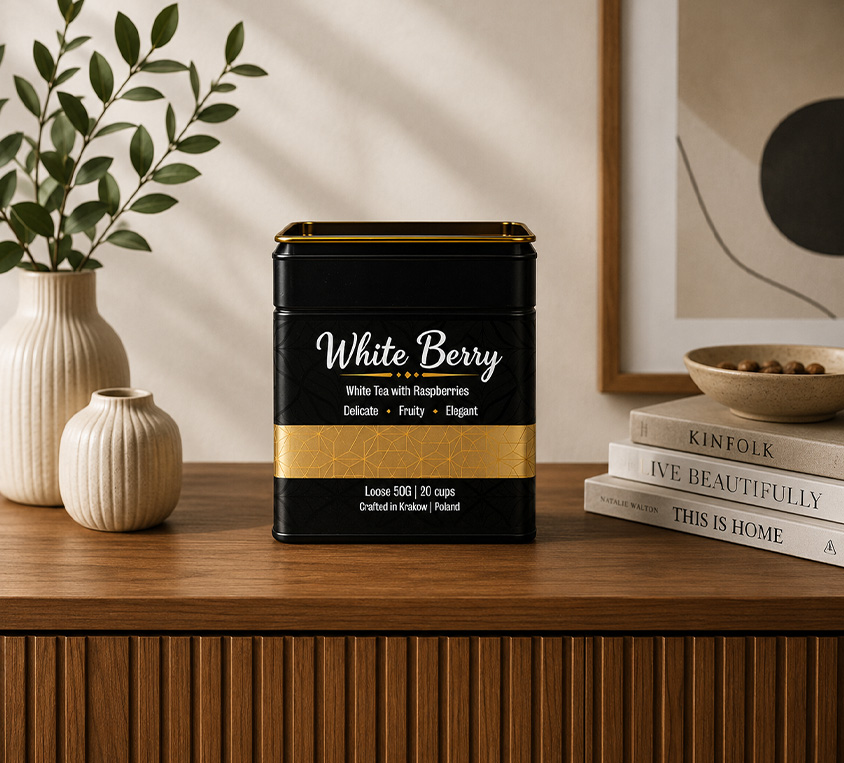 White Berry Leo Tea w eleganckiej puszce